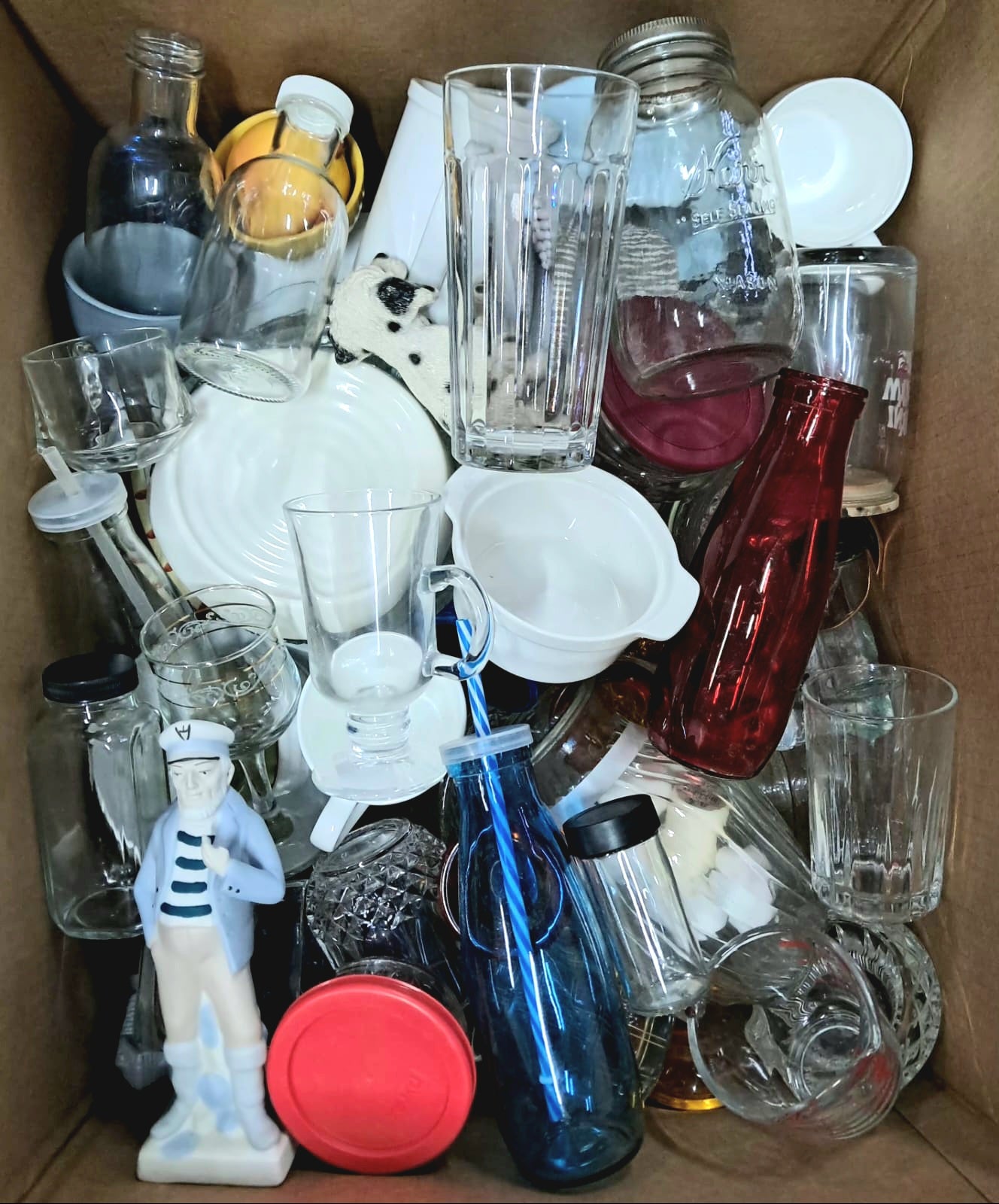 Caja #111 cristalería clasificada americana usada