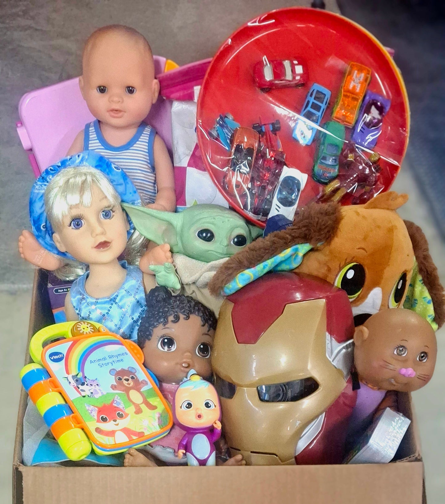 Caja #154 juguete clasificado americano usado