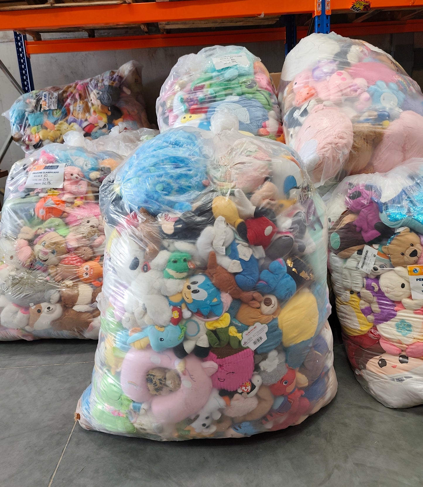 Bolsa# 45 peluches clasificado americano usado