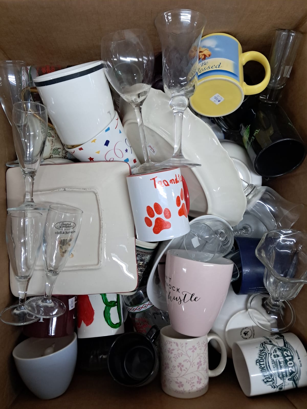 Caja#23 cristaleria clásificado usado americano