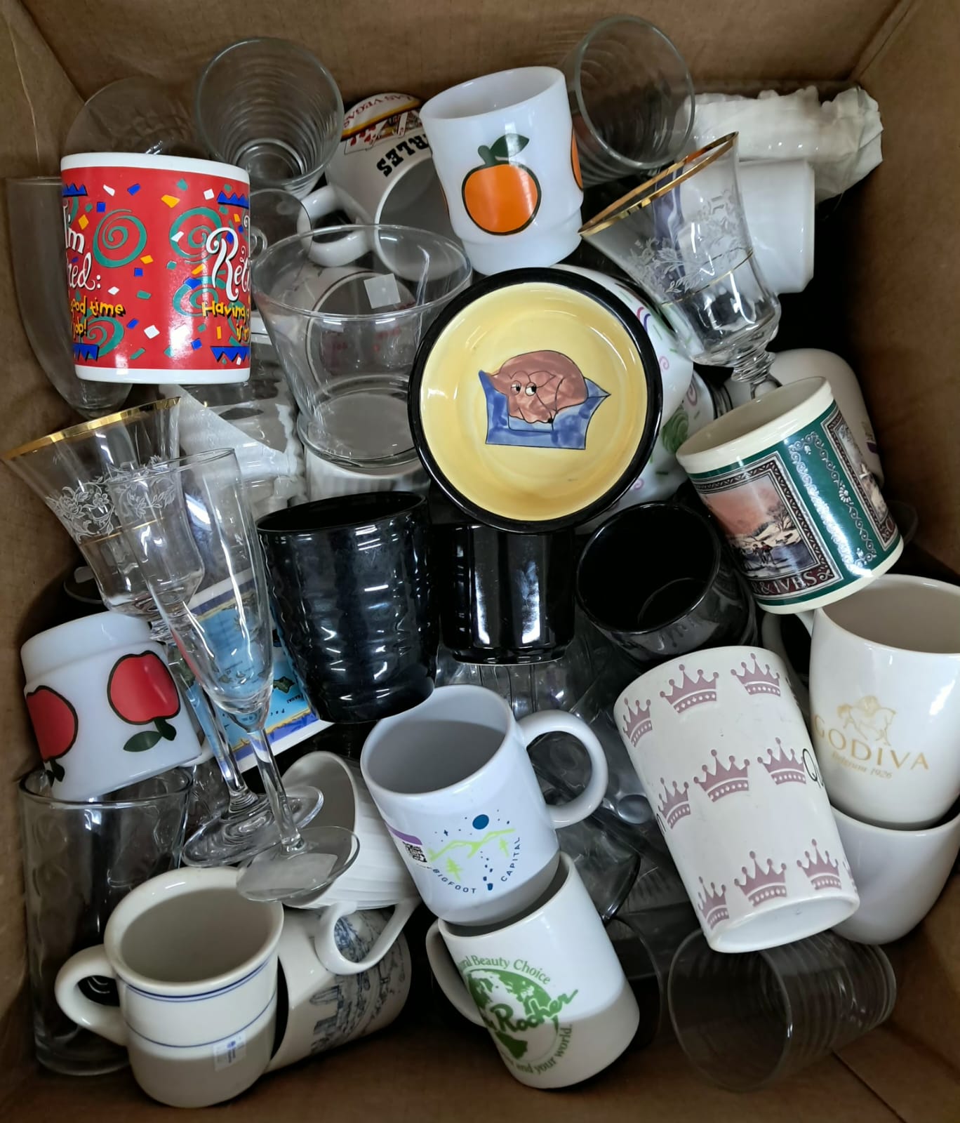 Caja#20 cristaleria clásificado usado americano.