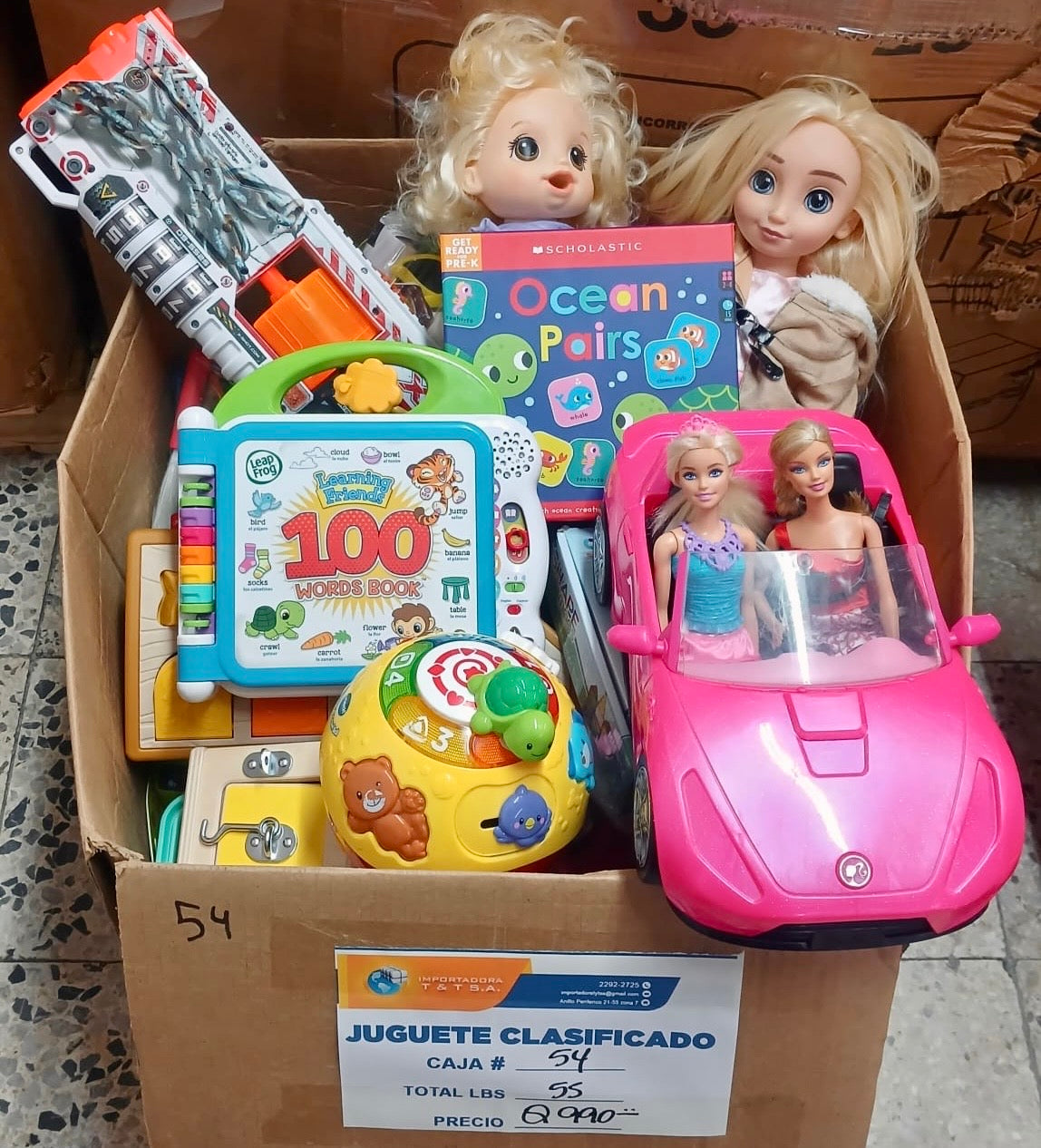Caja # 54 juguete clasificado americano usado