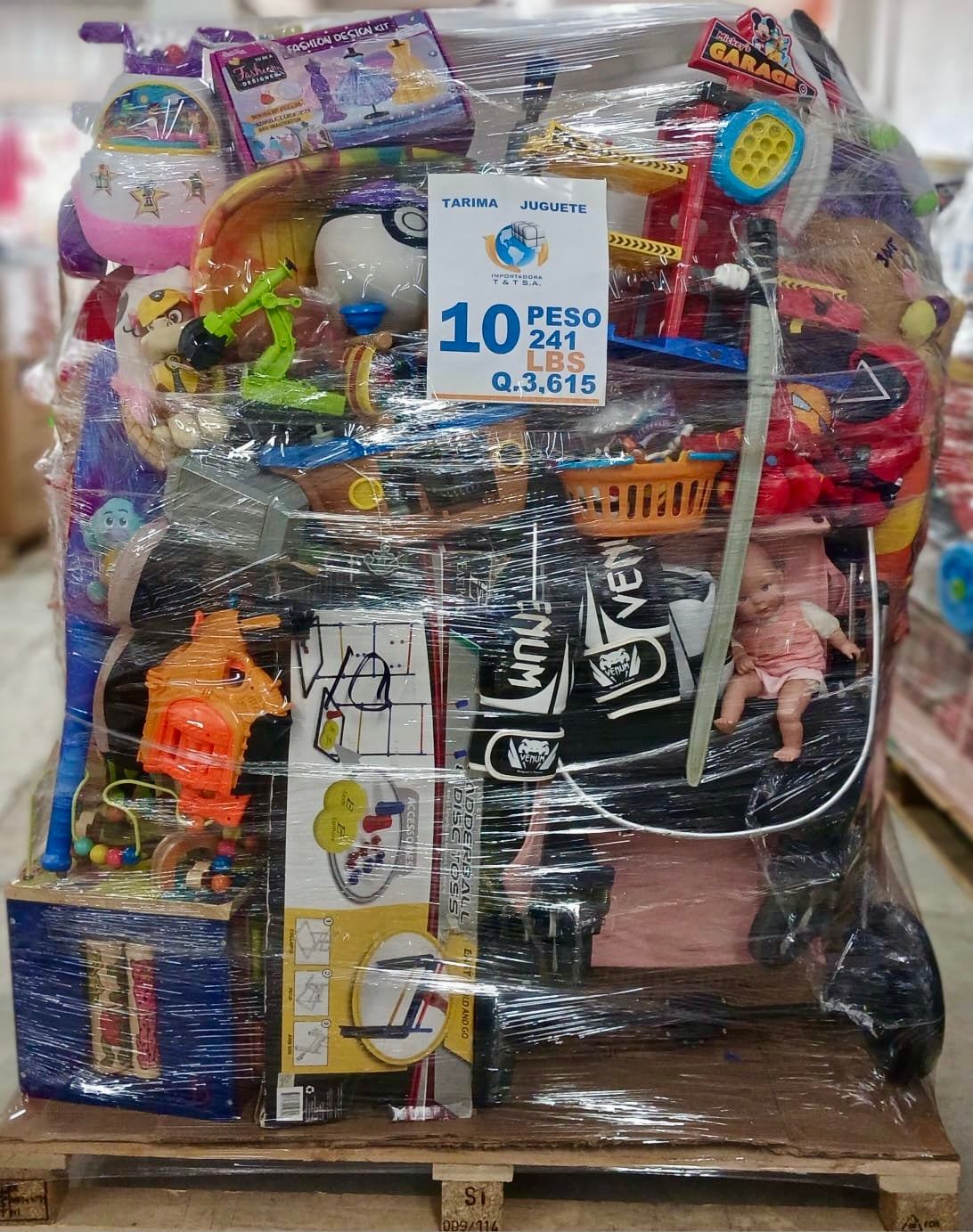 Tarima #10 juguete crudo americano usado