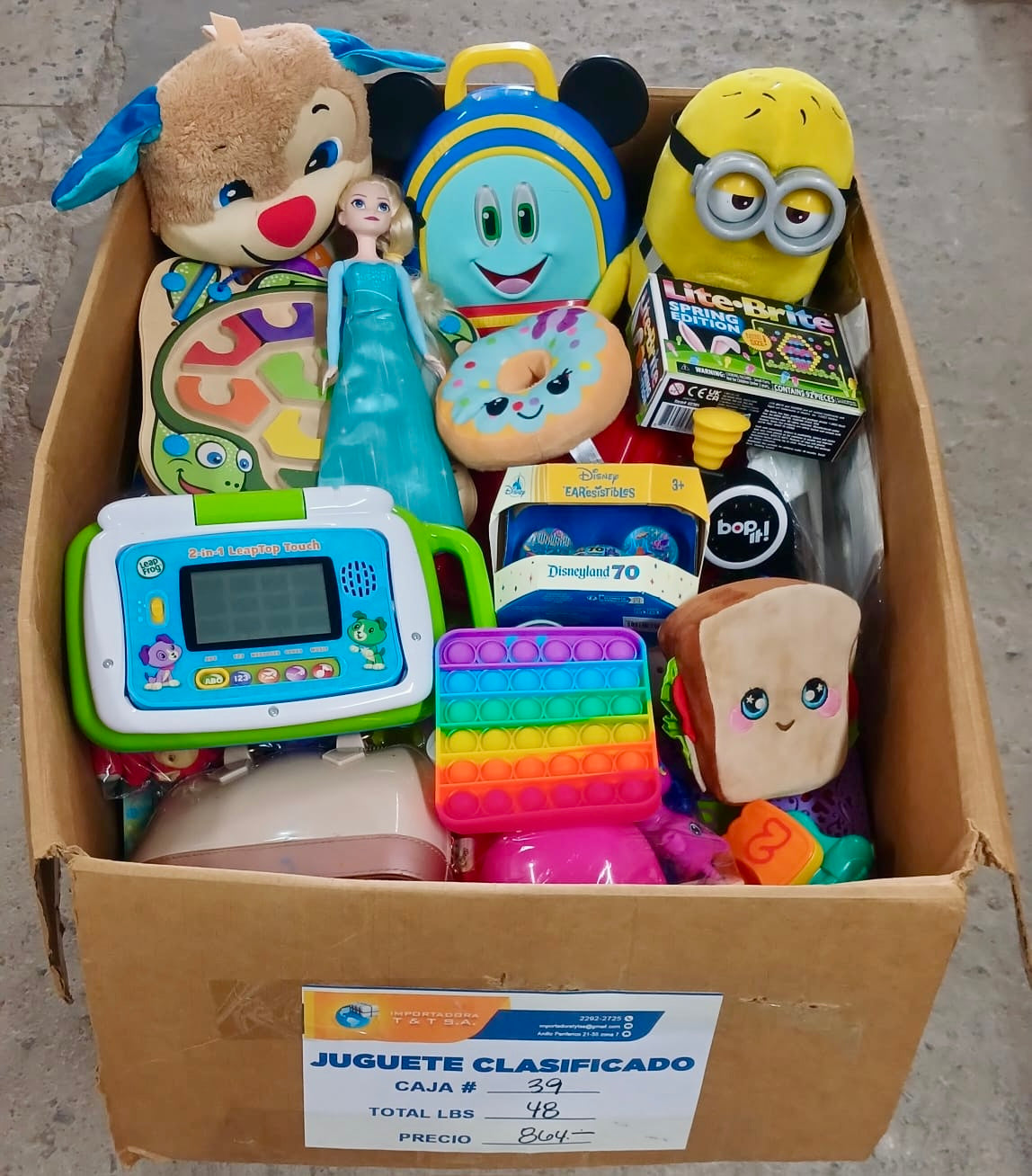 Caja # 39 juguete clasificado americano usado