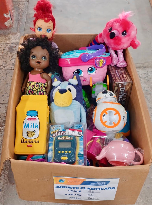 Caja #38 juguete clasificado americano usado