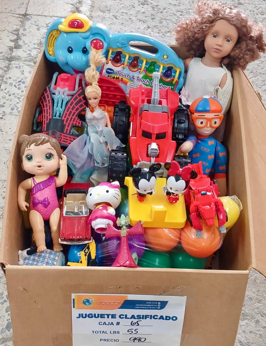 Caja # 65 juguete clasificado americano usado