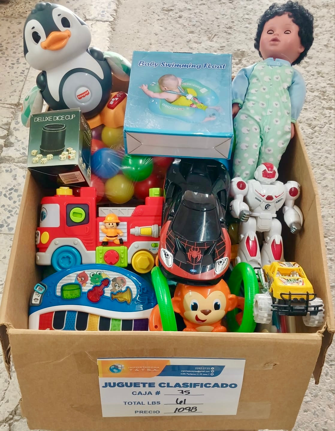 Caja #75 juguete clasificado americano usado