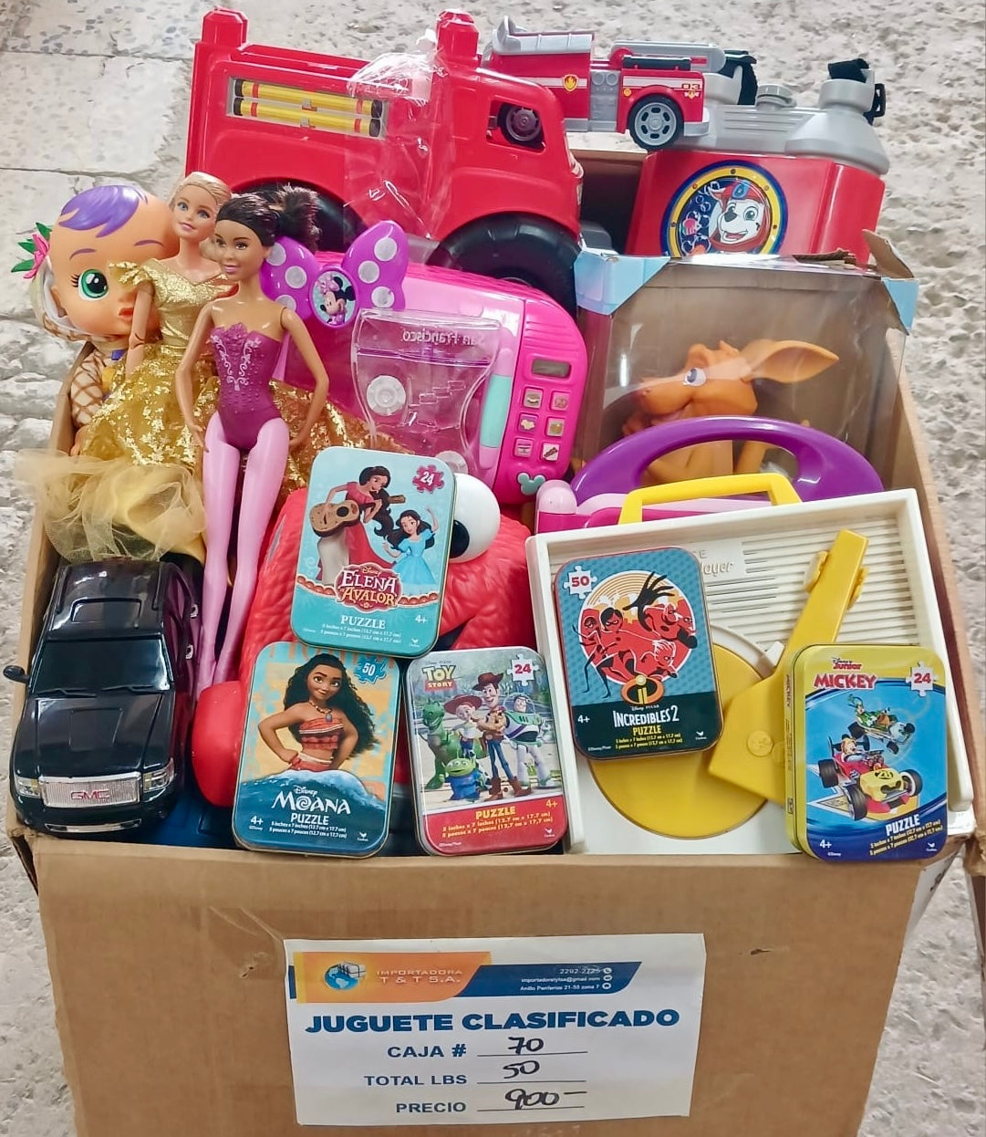 Caja #70 juguete clasificado americano usado