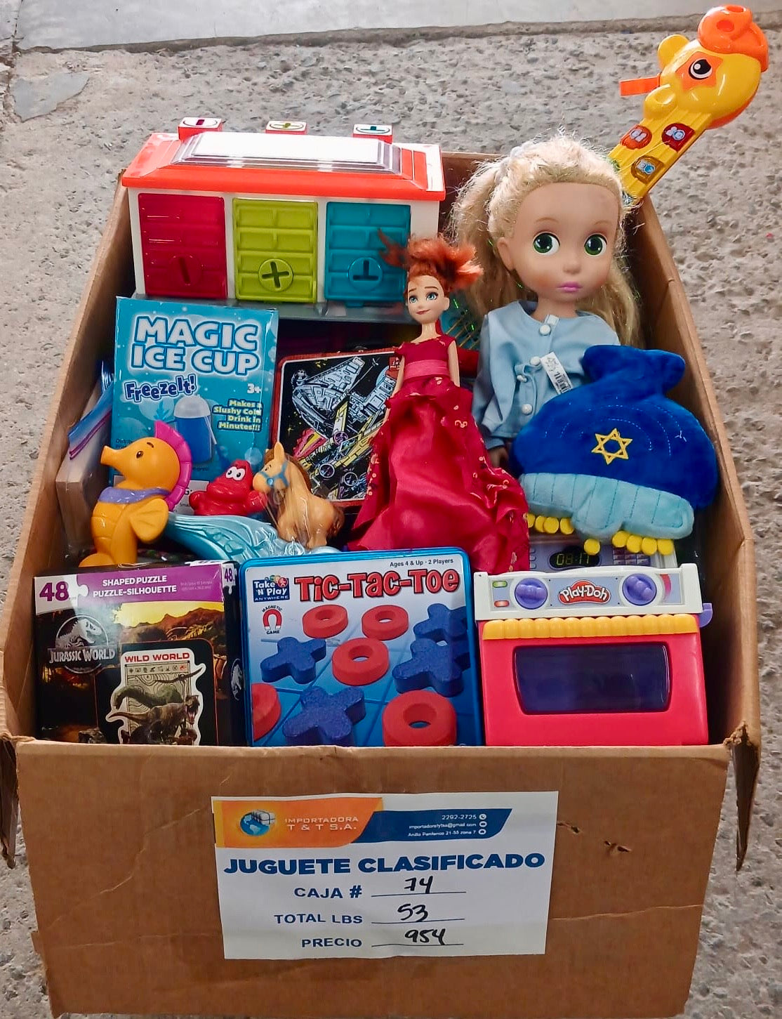 Caja #74 juguete clasificado americano usado