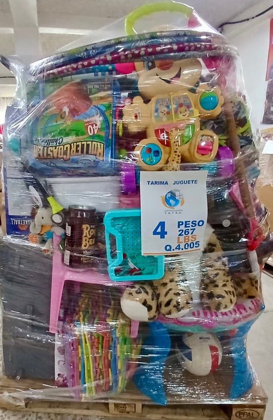 Tarima juguete #4 crudo americano usado.