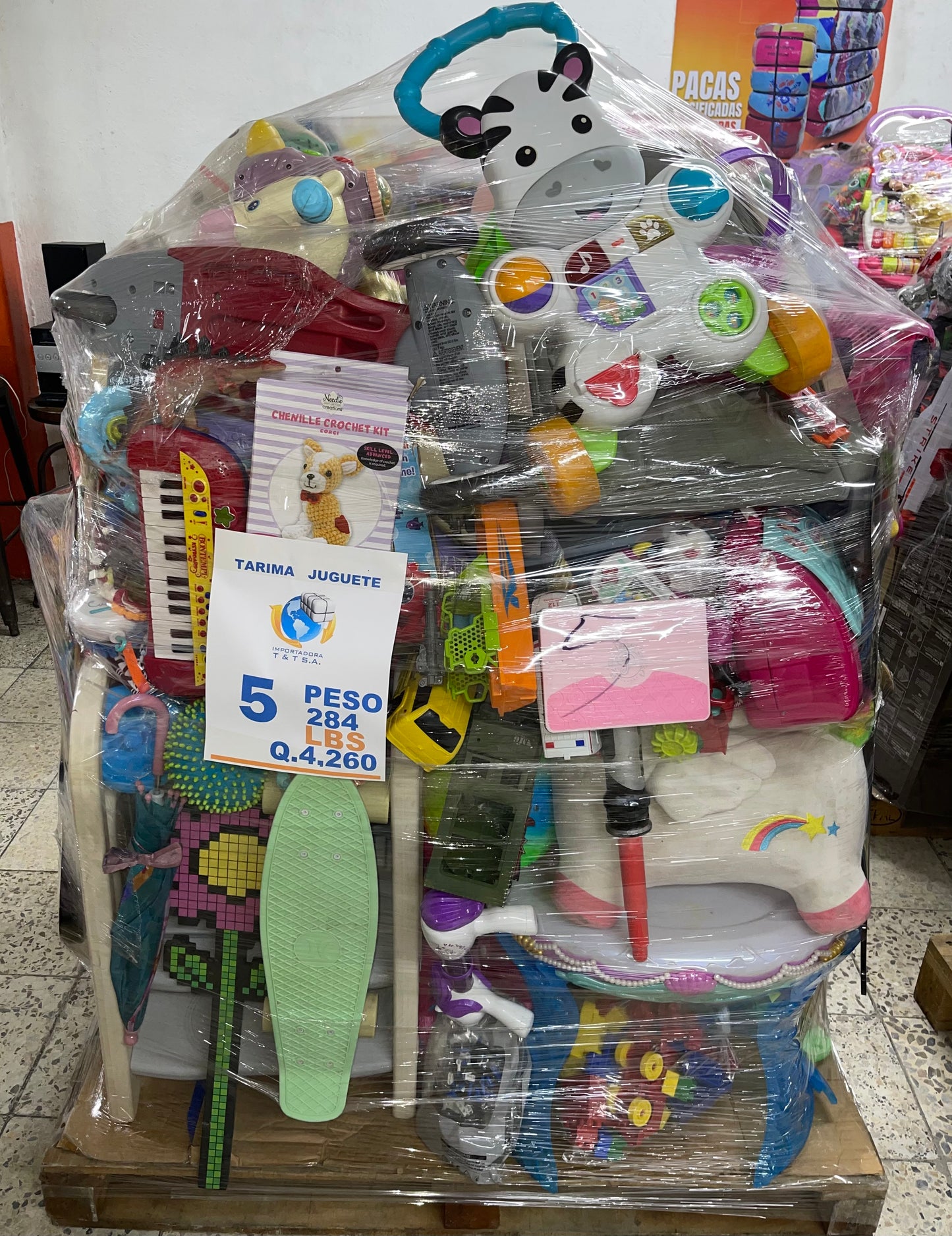 Tarima de juguete #5 crudo americano usado