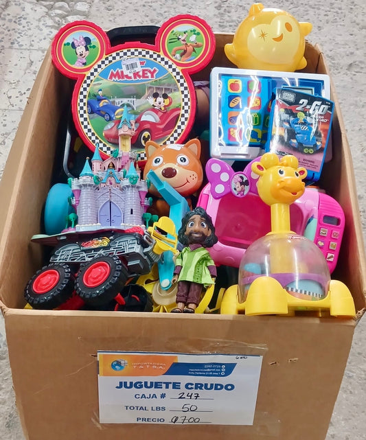 Caja #247  juguete crudo americano usado