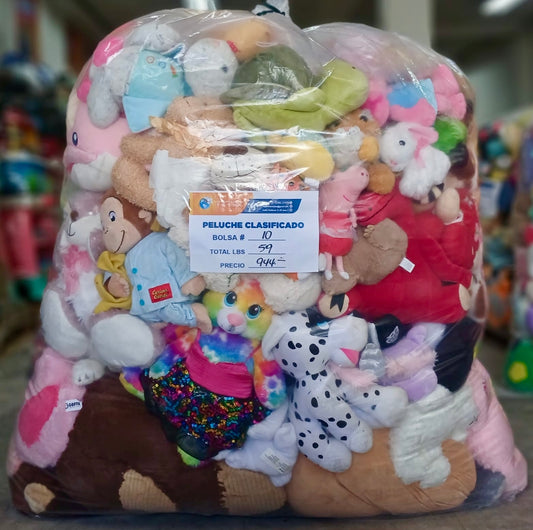 Bolsa #10 peluche clasificado americano usado