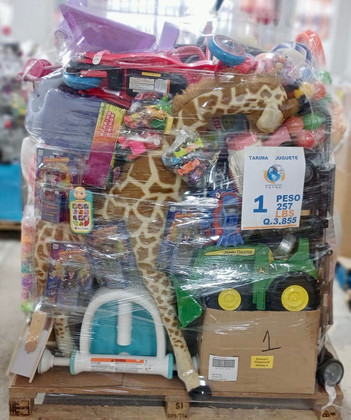 Tarima #1 juguete crudo americano usado