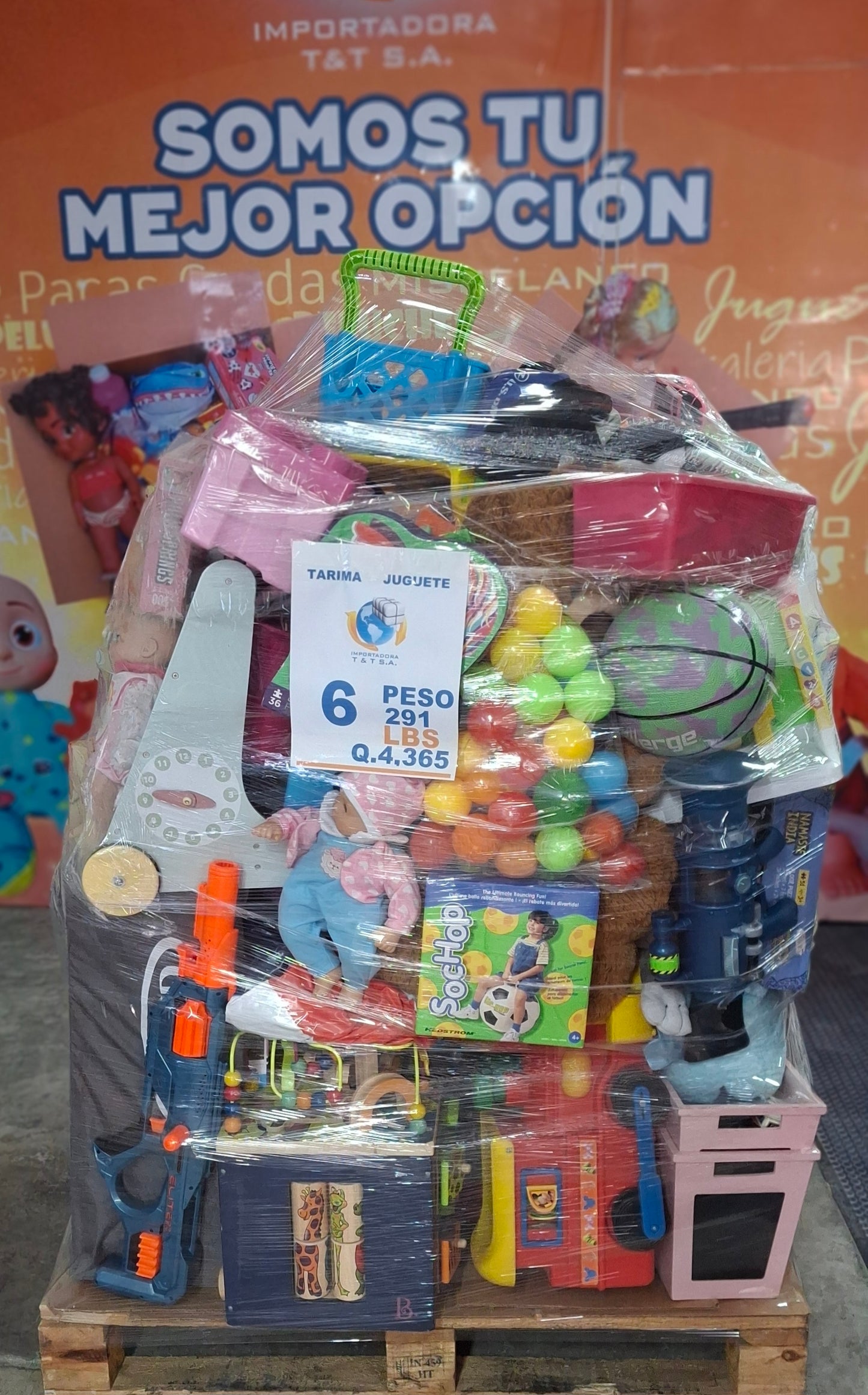 Tarima #6  juguete crudo americano usado