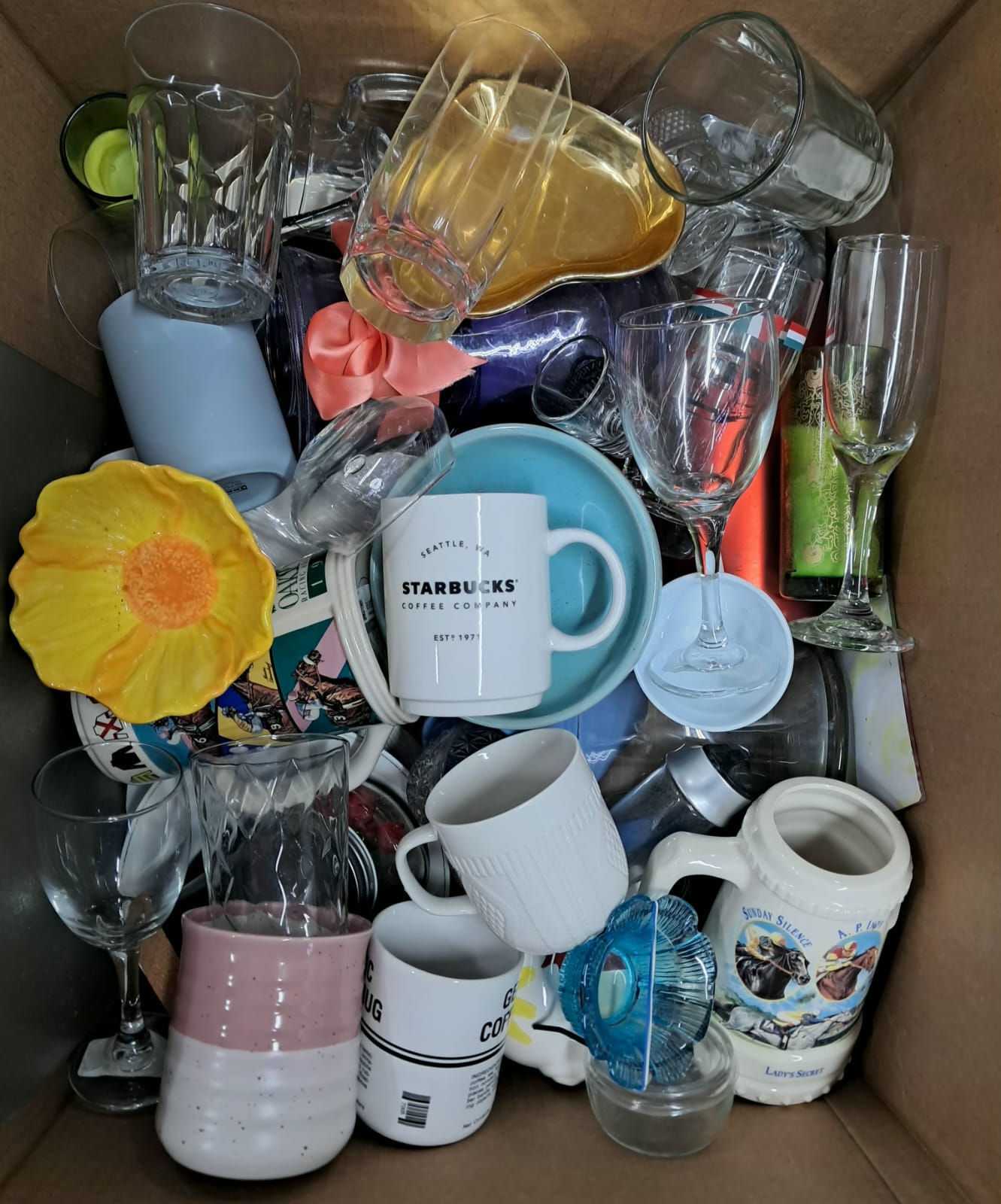 Caja # 101 cristalería clasificada americana usada