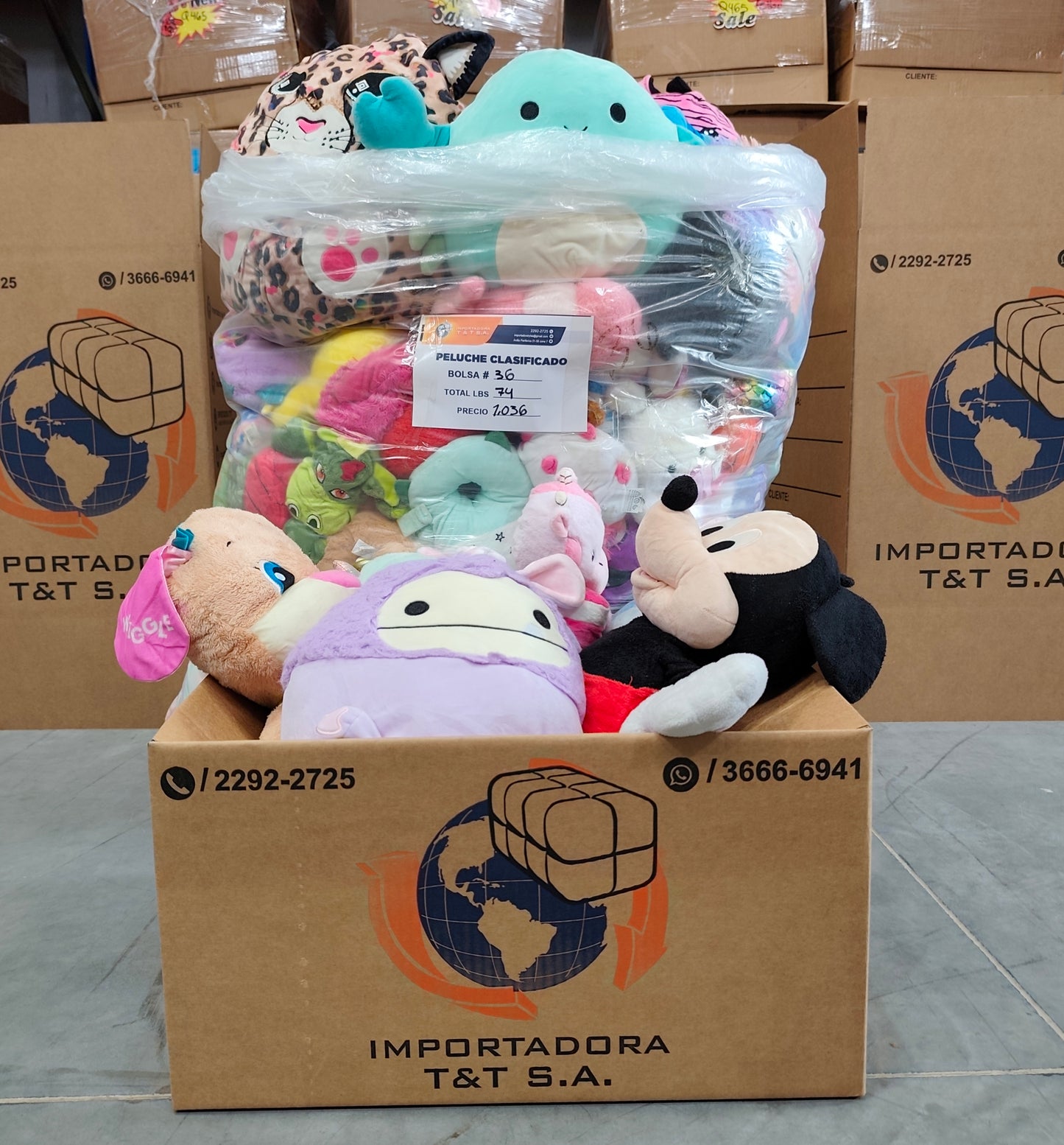 Bolsa #36 peluches clasificado americano usado