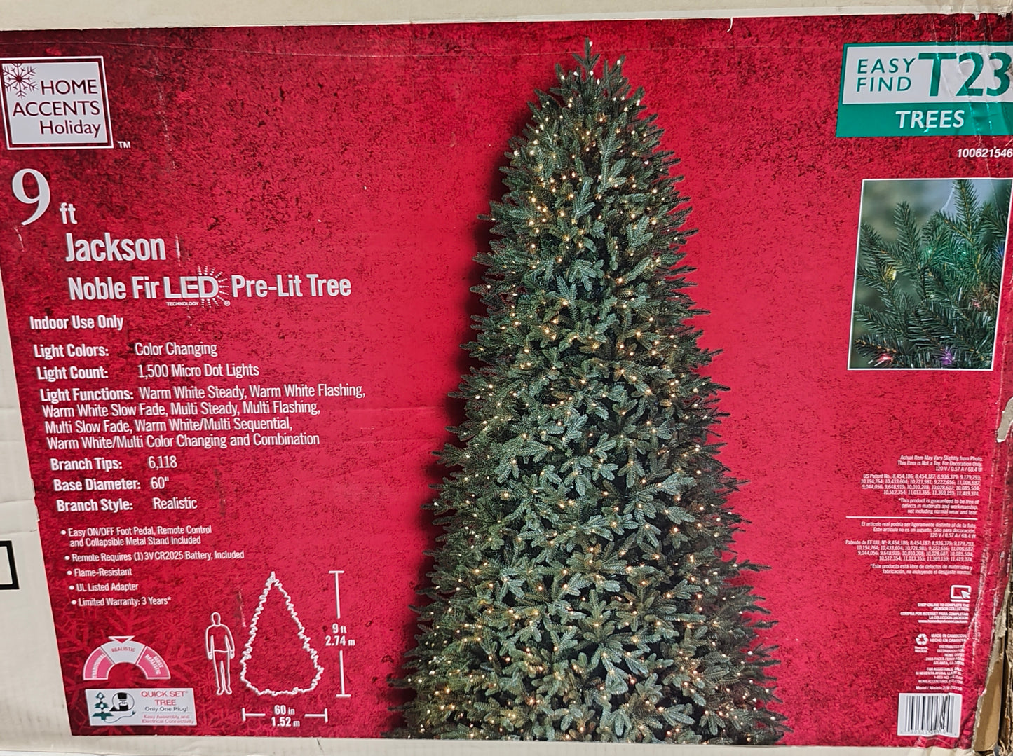Árbol navideño de retorno americano 9ft