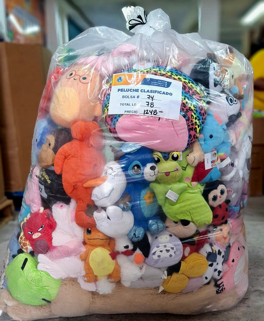 # 74 Bolsa de peluche clasificado americano  usado