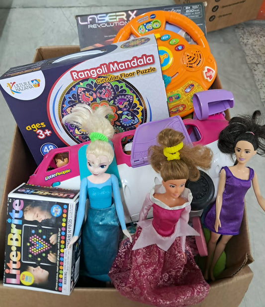 Caja #160 juguete clasificado usado americano