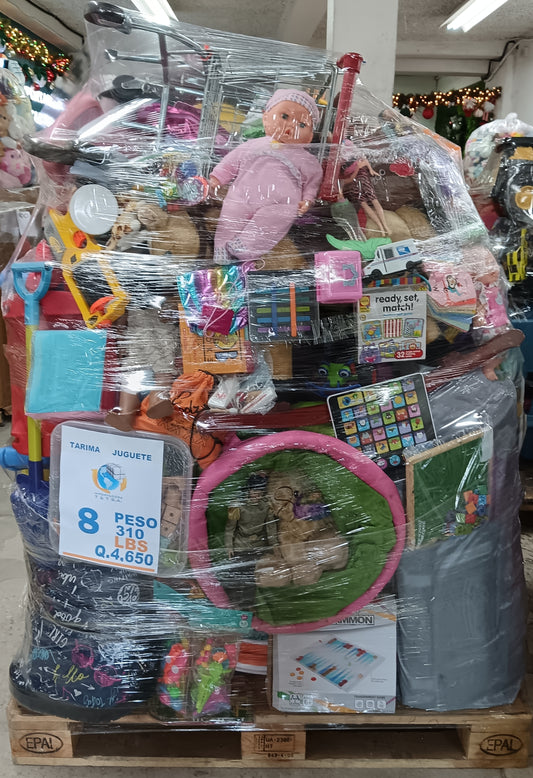 Tarima #8 juguete crudo americano usado