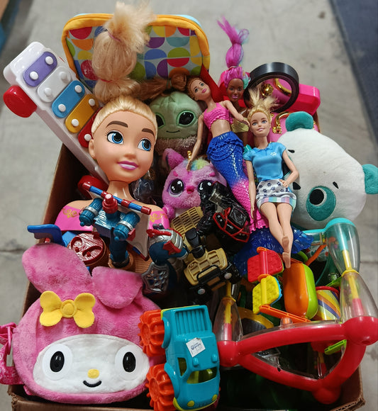 Caja#206 juguete clásificado usado americano