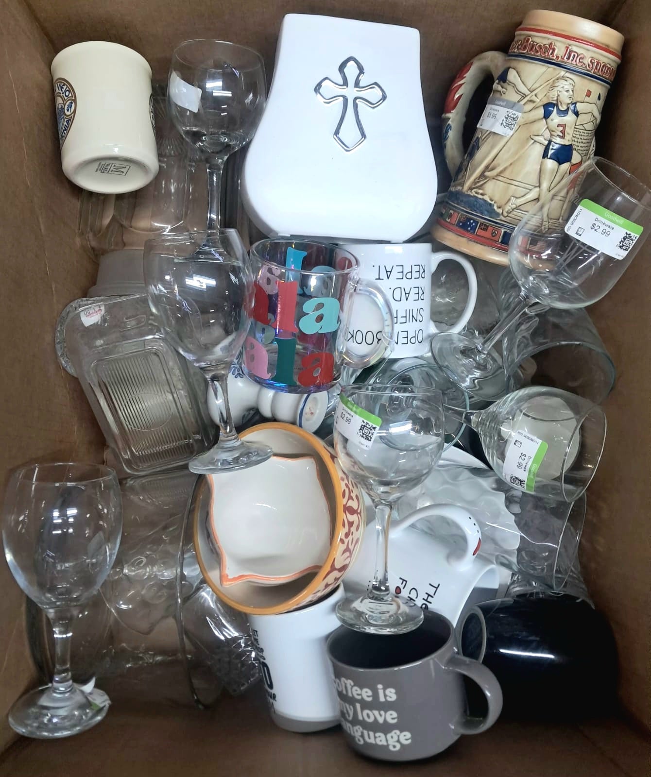 Caja #6 cristal clasificado  americano usado