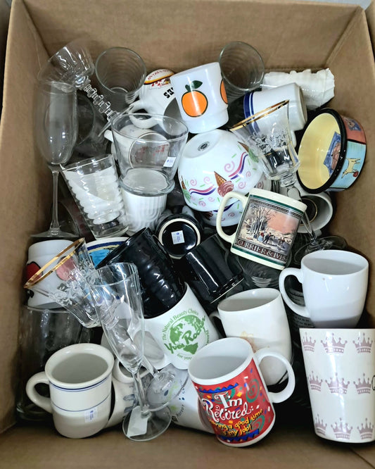 Caja # 20 cristalería clasificado americano usado