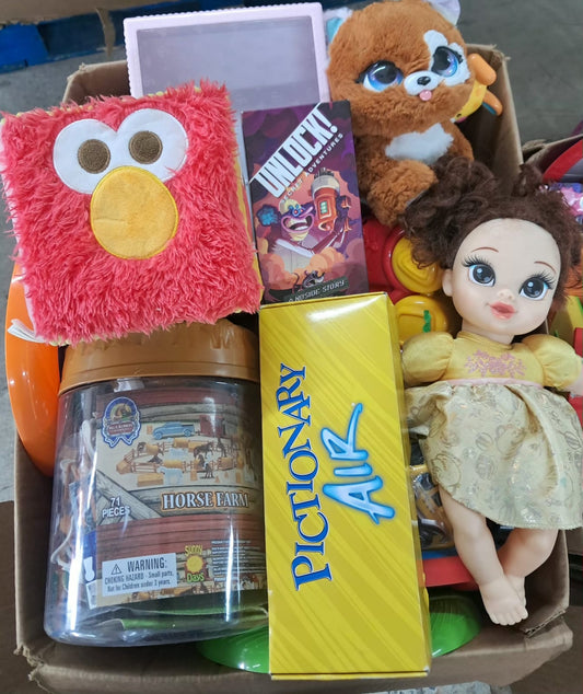 Caja #87 juguete clasificado usado americano