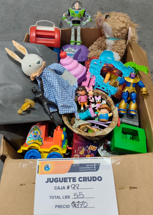 Caja #99 juguete crudo americano usado