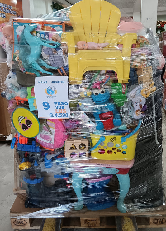 Tarima #9 juguete crudo americano usado