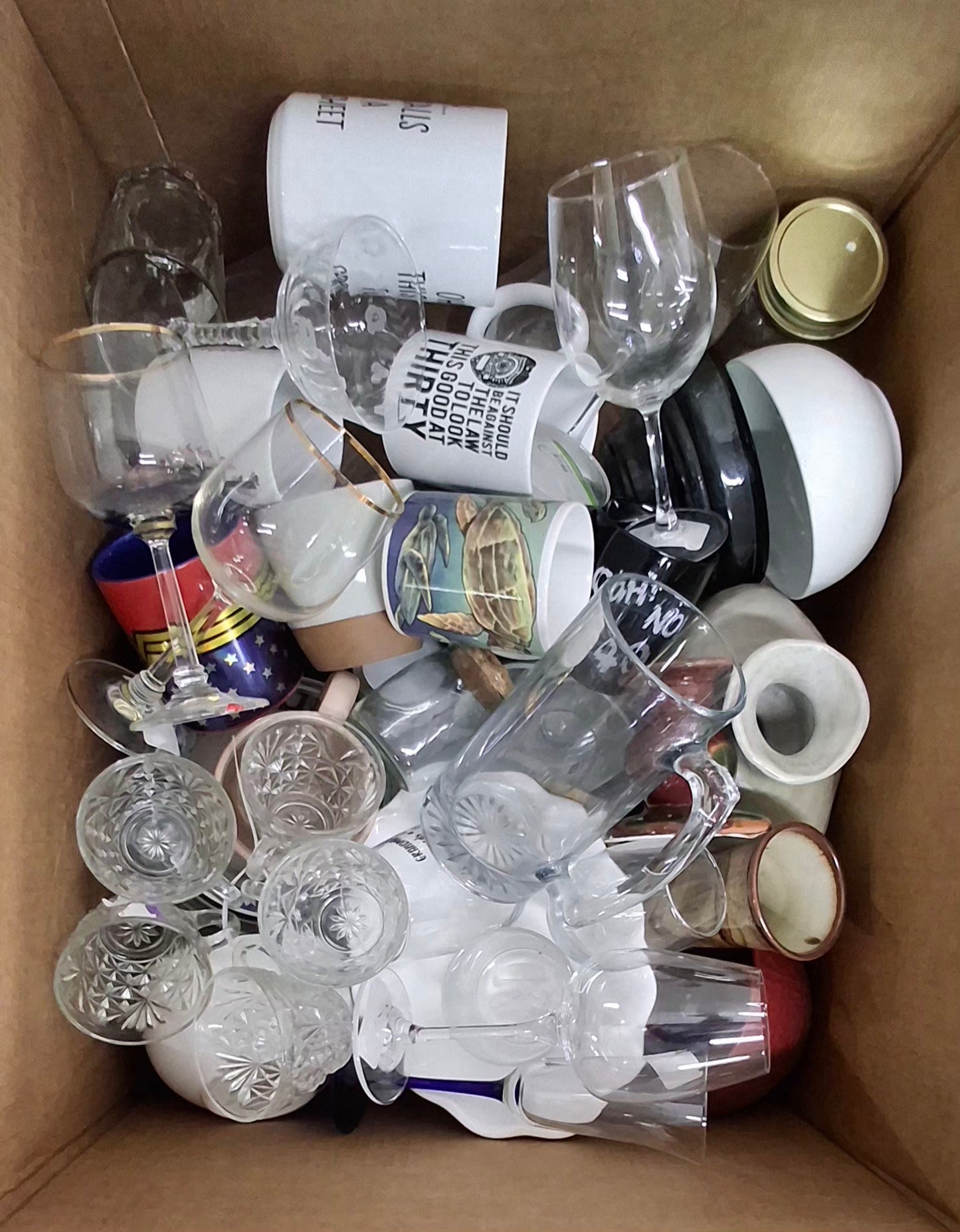 Caja #34 cristal clasificado  americano usado