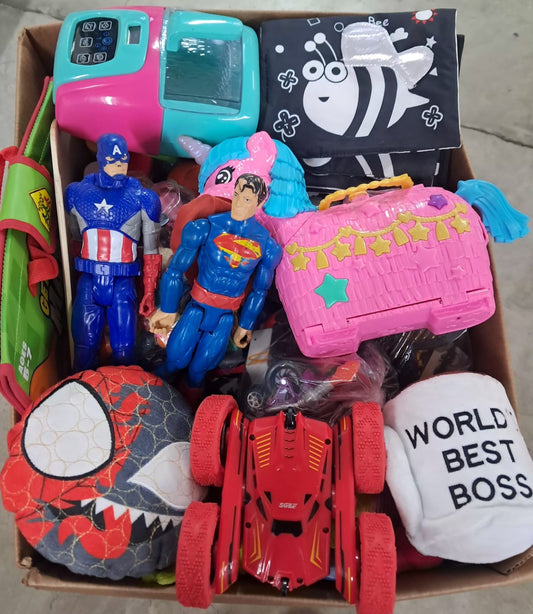 Caja#203 juguete clásificado usado americano