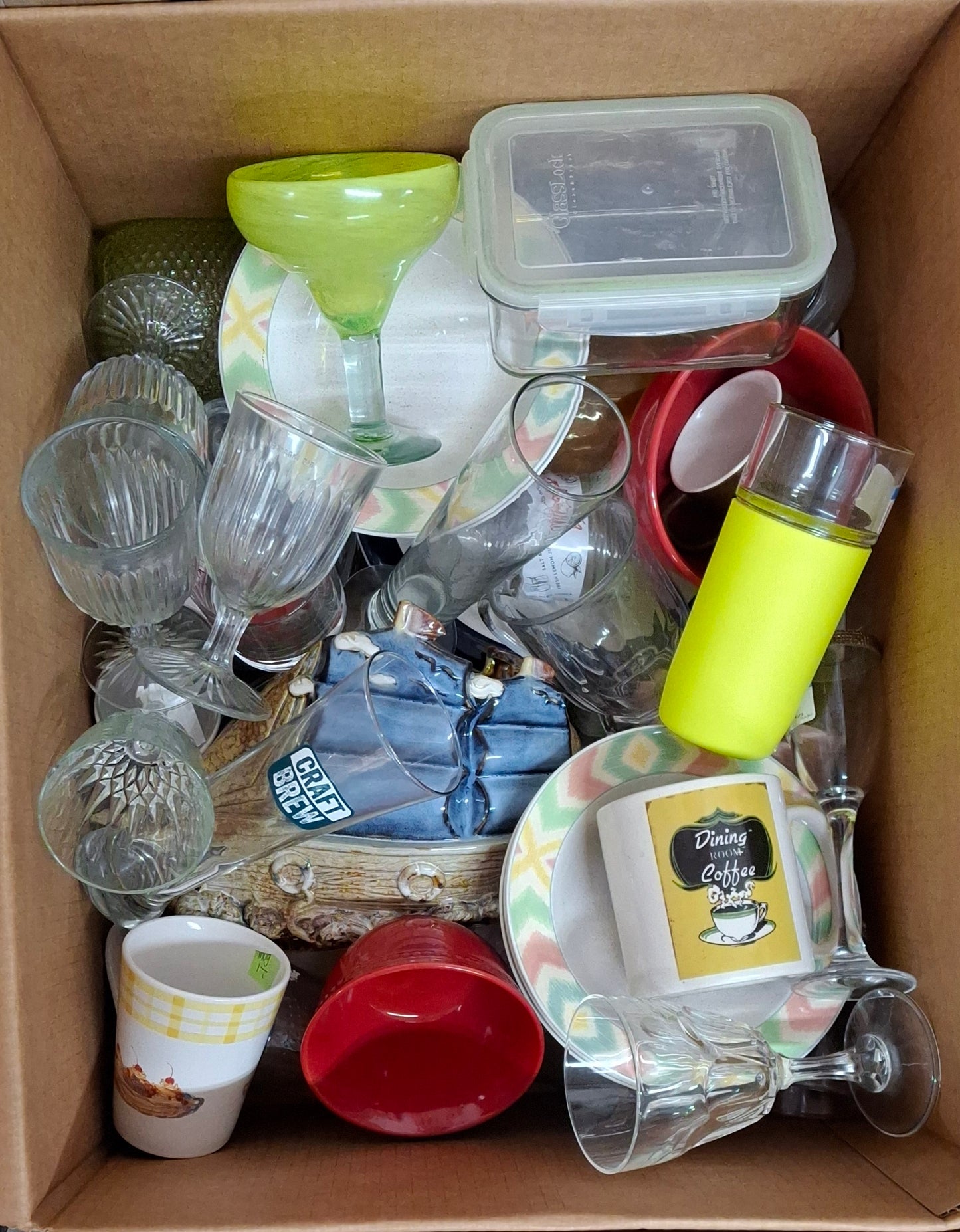 Caja # 84 cristalería clasificada  americano usado
