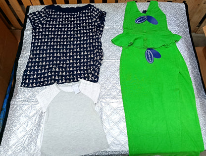 Caja#3 ropa mixta tropical clásificado usado americano