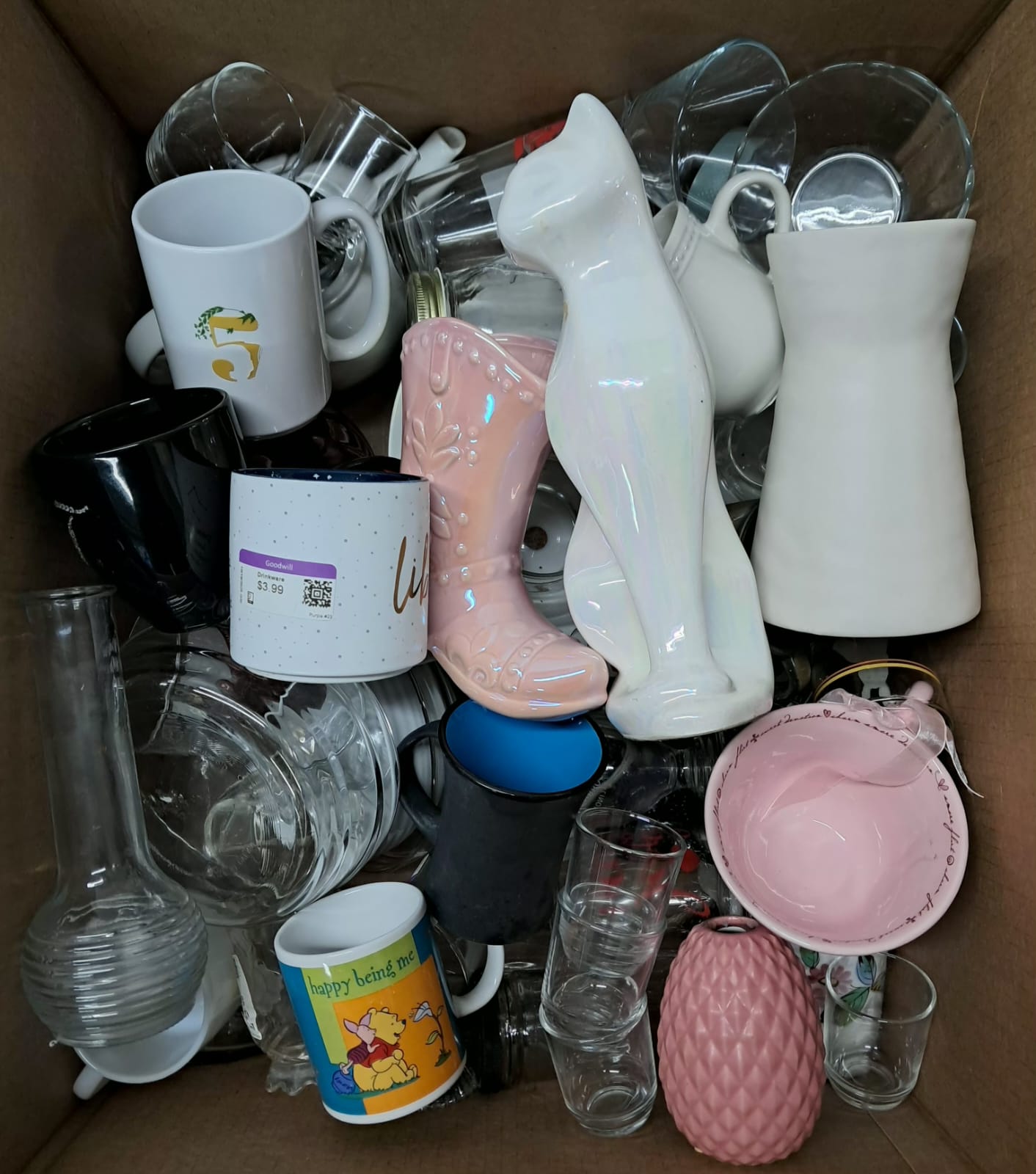 Caja #109 cristaleria clásificado usado americano